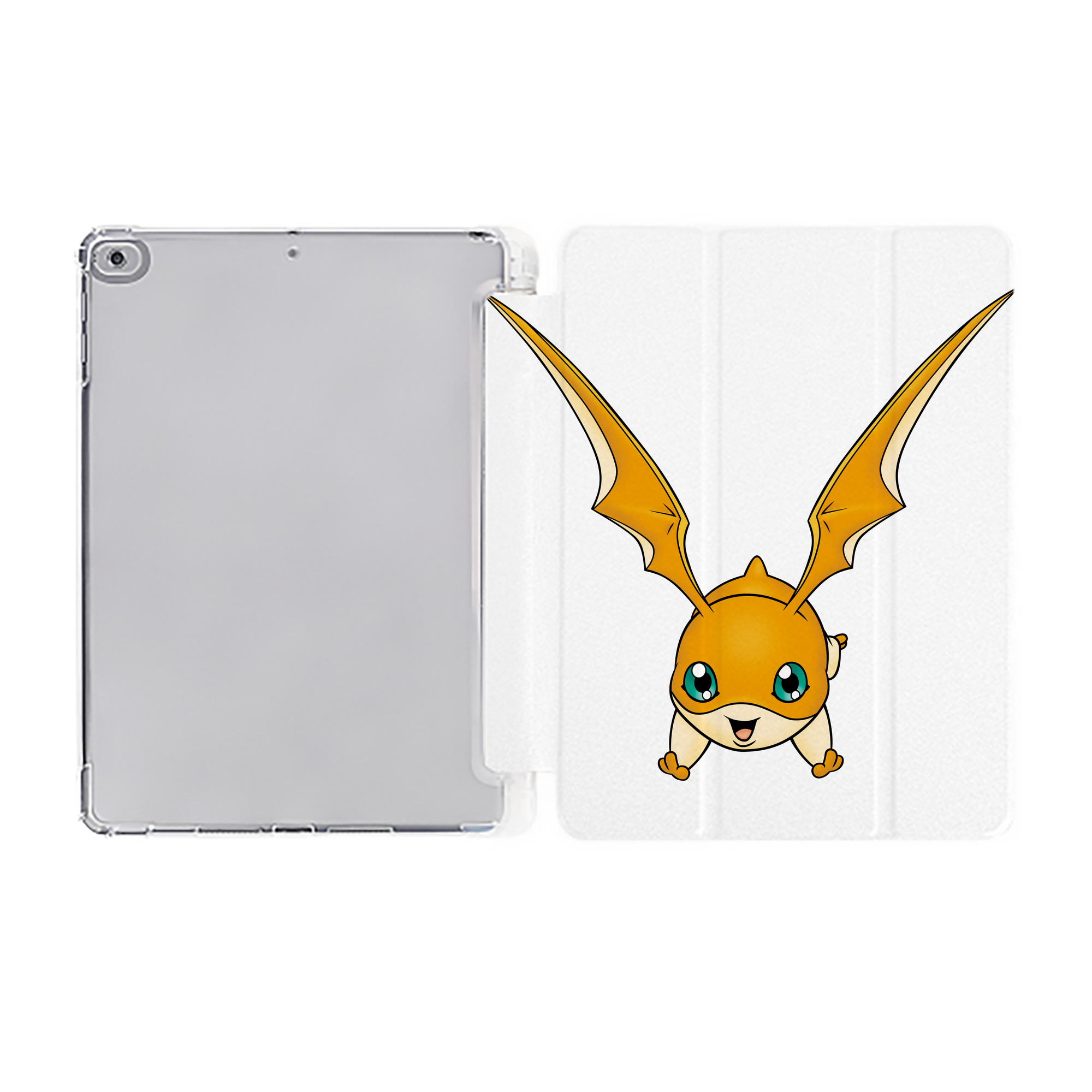 （画像用） Digimon デジタルモンスター/デジモン IPad ケース ペン収納付き 三つ折りスタンド PUレザー×シリコン 対応機種9.5/10.5/10.9インチ